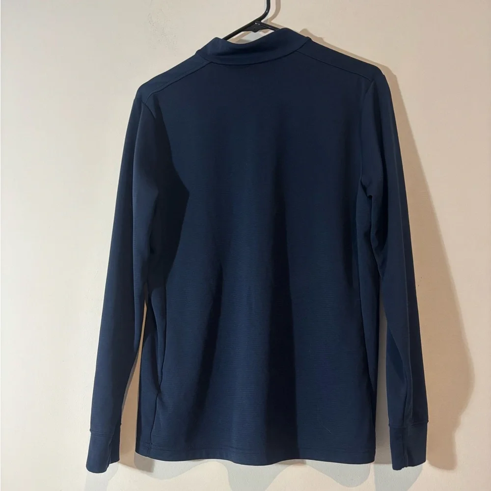 Nike Women’s Large Long Sleeve Quarter Zip Dri Fit Navy Blue Red Nike Casual